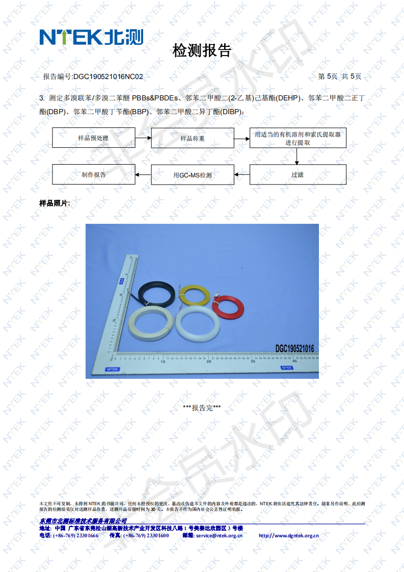 無印字打包帶RoHS 2.0檢測報告5